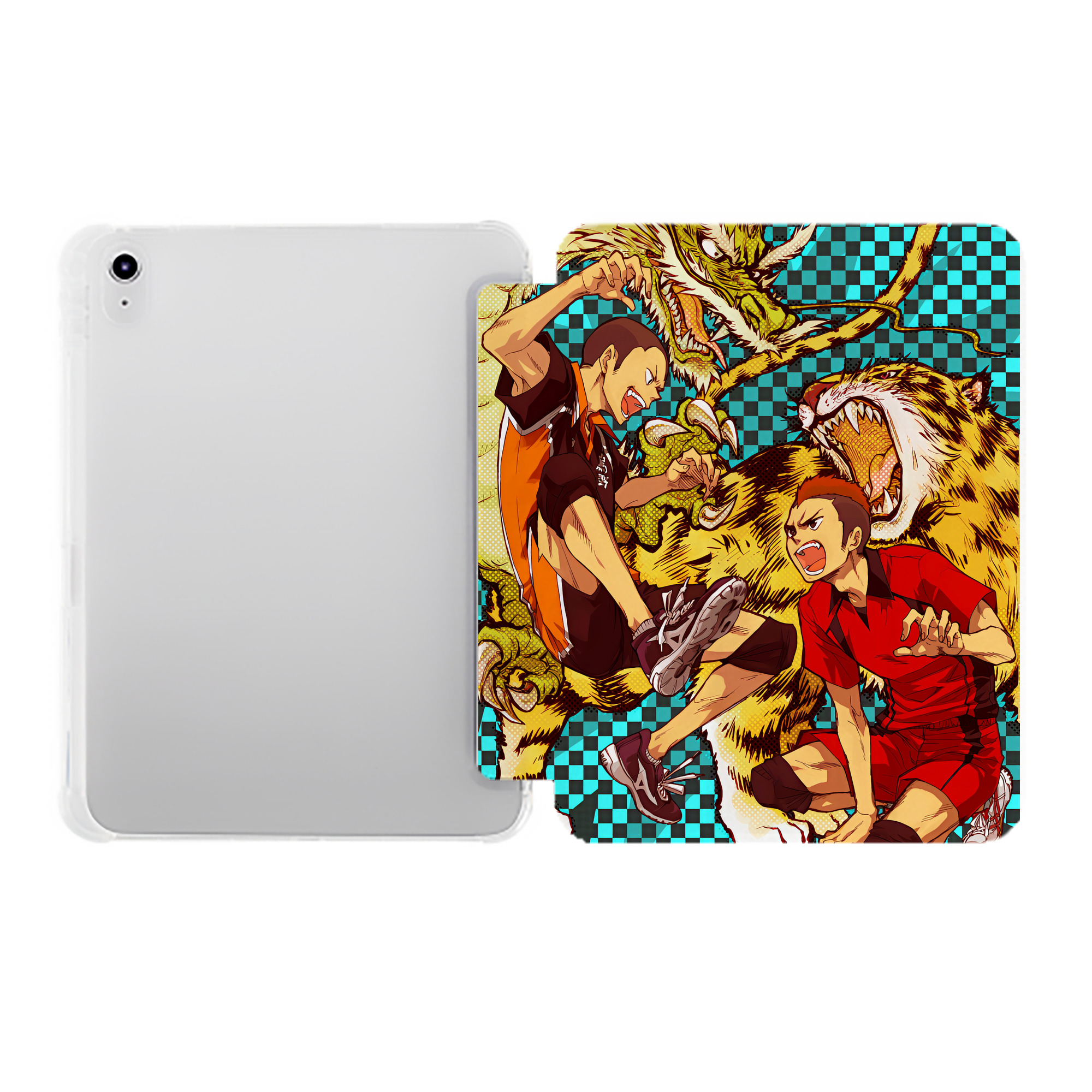 （画像用） ハイキュー!! Haikyu!! IPad ケース ペン収納付き 三つ折りスタンド PUレザー×シリコン 対応機種9.5/10.5/10.9インチ